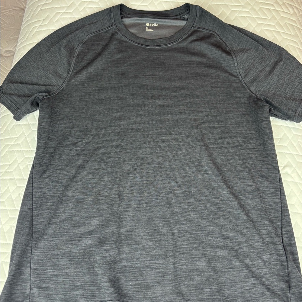 Zella Men's Heather Charcoal Short-Sleeve Crew Tee